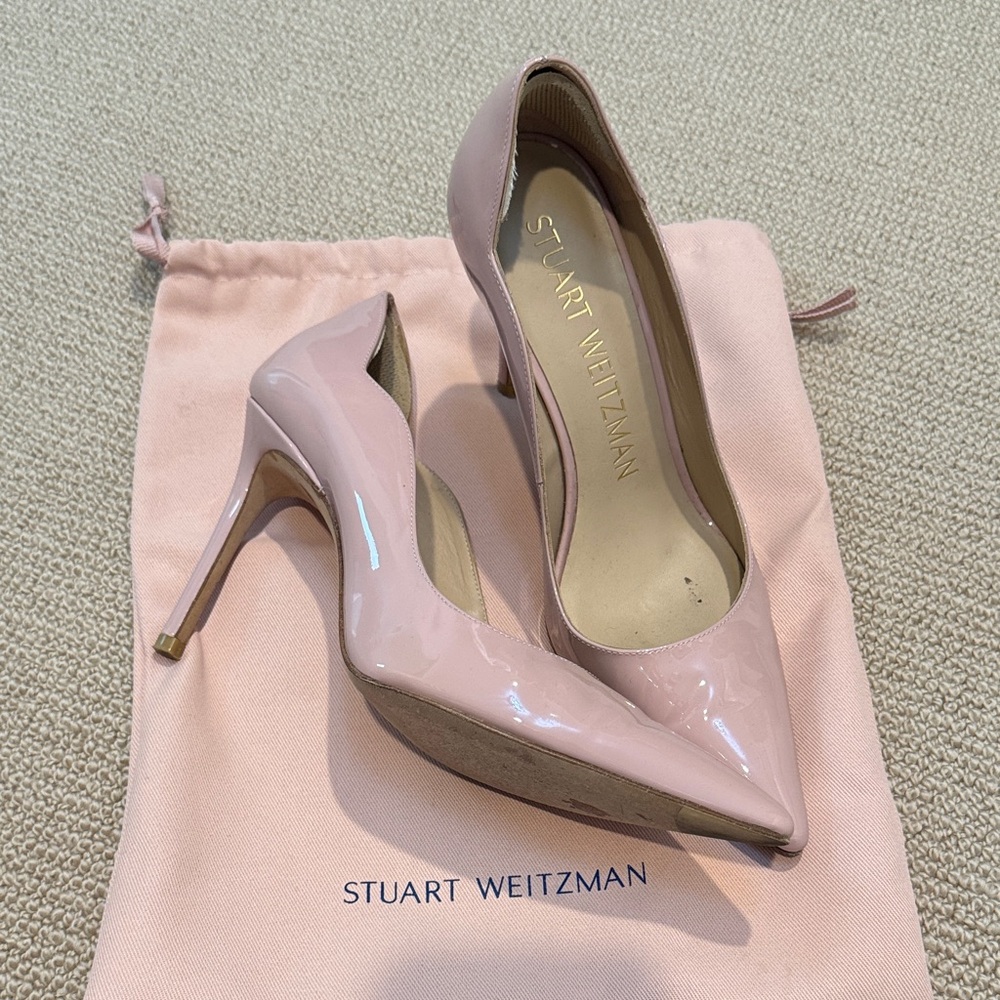 Stuart Weitzman Blush Patent Heels
